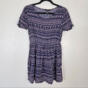 Forever 21 Navy and Pink Mini Dress